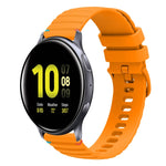 波状ドットステッチ20mmシリコンウォッチバンド、Samsung Galaxy Gear Sport用、Samsung Galaxy Watch Active 2用、Samsung Galaxy Watch3 41mm用、Samsung Galaxy Watch Active用