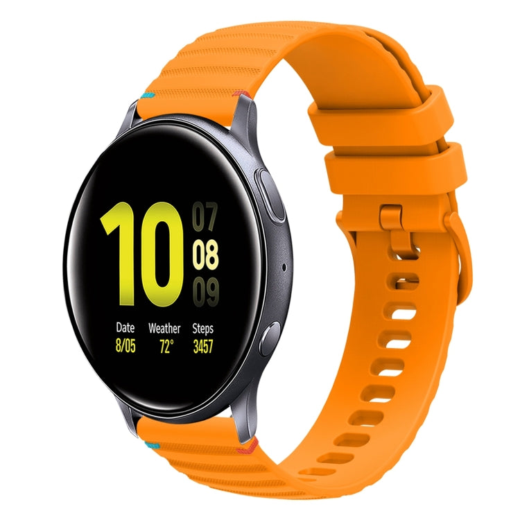 波状ドットステッチ20mmシリコンウォッチバンド、Samsung Galaxy Gear Sport用、Samsung Galaxy Watch Active 2用、Samsung Galaxy Watch3 41mm用、Samsung Galaxy Watch Active用