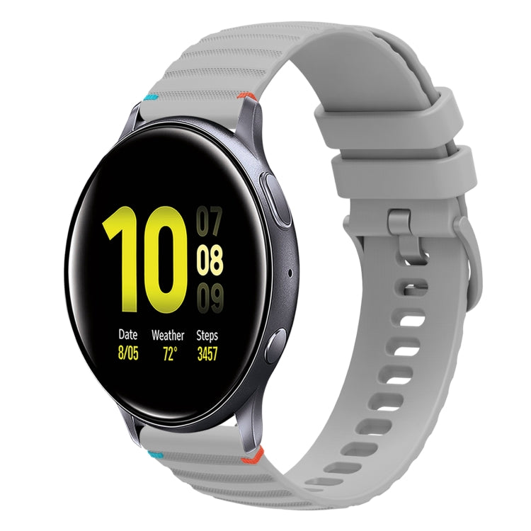 波状ドットステッチ20mmシリコンウォッチバンド、Samsung Galaxy Gear Sport用、Samsung Galaxy Watch Active 2用、Samsung Galaxy Watch3 41mm用、Samsung Galaxy Watch Active用