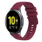 波状ドットステッチ20mmシリコンウォッチバンド、Samsung Galaxy Gear Sport用、Samsung Galaxy Watch Active 2用、Samsung Galaxy Watch3 41mm用、Samsung Galaxy Watch Active用