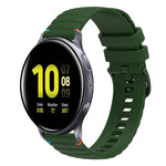 波状ドットステッチ20mmシリコンウォッチバンド、Samsung Galaxy Gear Sport用、Samsung Galaxy Watch Active 2用、Samsung Galaxy Watch3 41mm用、Samsung Galaxy Watch Active用
