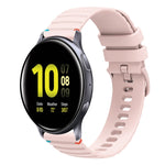 波状ドットステッチ20mmシリコンウォッチバンド、Samsung Galaxy Gear Sport用、Samsung Galaxy Watch Active 2用、Samsung Galaxy Watch3 41mm用、Samsung Galaxy Watch Active用