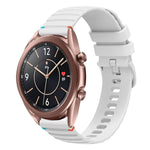 波状ドットステッチ20mmシリコンウォッチバンド、Samsung Galaxy Gear Sport用、Samsung Galaxy Watch Active 2用、Samsung Galaxy Watch3 41mm用、Samsung Galaxy Watch Active用
