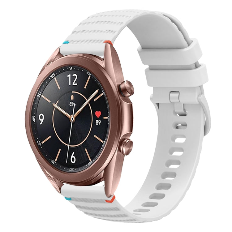 波状ドットステッチ20mmシリコンウォッチバンド、Samsung Galaxy Gear Sport用、Samsung Galaxy Watch Active 2用、Samsung Galaxy Watch3 41mm用、Samsung Galaxy Watch Active用
