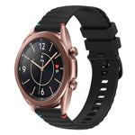 波状ドットステッチ20mmシリコンウォッチバンド、Samsung Galaxy Gear Sport用、Samsung Galaxy Watch Active 2用、Samsung Galaxy Watch3 41mm用、Samsung Galaxy Watch Active用