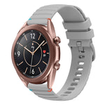 波状ドットステッチ20mmシリコンウォッチバンド、Samsung Galaxy Gear Sport用、Samsung Galaxy Watch Active 2用、Samsung Galaxy Watch3 41mm用、Samsung Galaxy Watch Active用