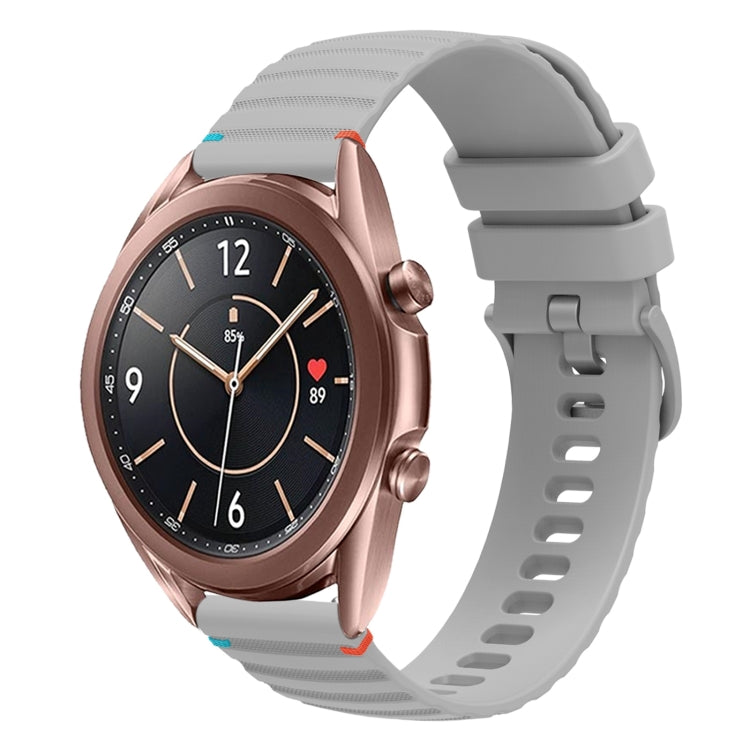波状ドットステッチ20mmシリコンウォッチバンド、Samsung Galaxy Gear Sport用、Samsung Galaxy Watch Active 2用、Samsung Galaxy Watch3 41mm用、Samsung Galaxy Watch Active用