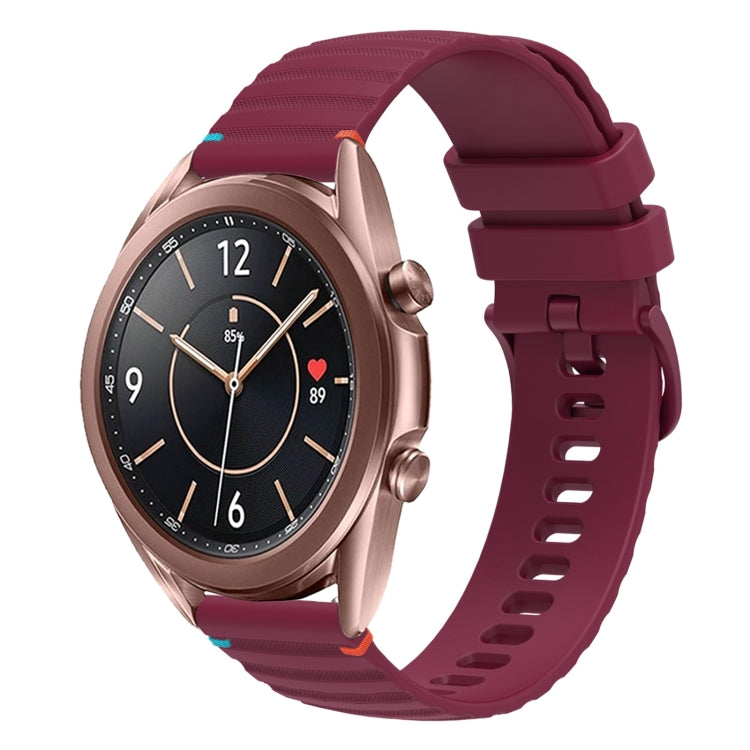 波状ドットステッチ20mmシリコンウォッチバンド、Samsung Galaxy Gear Sport用、Samsung Galaxy Watch Active 2用、Samsung Galaxy Watch3 41mm用、Samsung Galaxy Watch Active用