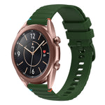 波状ドットステッチ20mmシリコンウォッチバンド、Samsung Galaxy Gear Sport用、Samsung Galaxy Watch Active 2用、Samsung Galaxy Watch3 41mm用、Samsung Galaxy Watch Active用