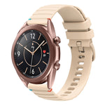 波状ドットステッチ20mmシリコンウォッチバンド、Samsung Galaxy Gear Sport用、Samsung Galaxy Watch Active 2用、Samsung Galaxy Watch3 41mm用、Samsung Galaxy Watch Active用