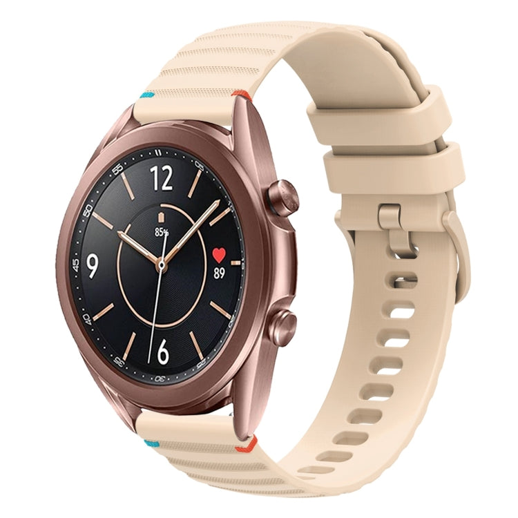 波状ドットステッチ20mmシリコンウォッチバンド、Samsung Galaxy Gear Sport用、Samsung Galaxy Watch Active 2用、Samsung Galaxy Watch3 41mm用、Samsung Galaxy Watch Active用