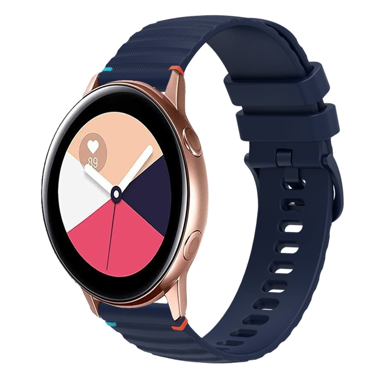 波状ドットステッチ20mmシリコンウォッチバンド、Samsung Galaxy Gear Sport用、Samsung Galaxy Watch Active 2用、Samsung Galaxy Watch3 41mm用、Samsung Galaxy Watch Active用