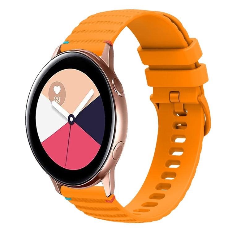 波状ドットステッチ20mmシリコンウォッチバンド、Samsung Galaxy Gear Sport用、Samsung Galaxy Watch Active 2用、Samsung Galaxy Watch3 41mm用、Samsung Galaxy Watch Active用