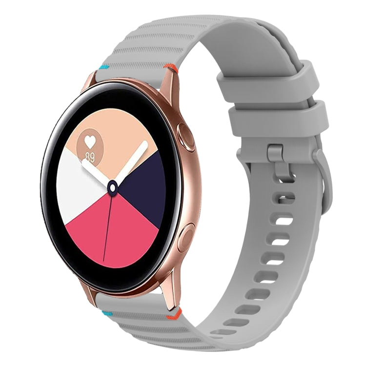 波状ドットステッチ20mmシリコンウォッチバンド、Samsung Galaxy Gear Sport用、Samsung Galaxy Watch Active 2用、Samsung Galaxy Watch3 41mm用、Samsung Galaxy Watch Active用