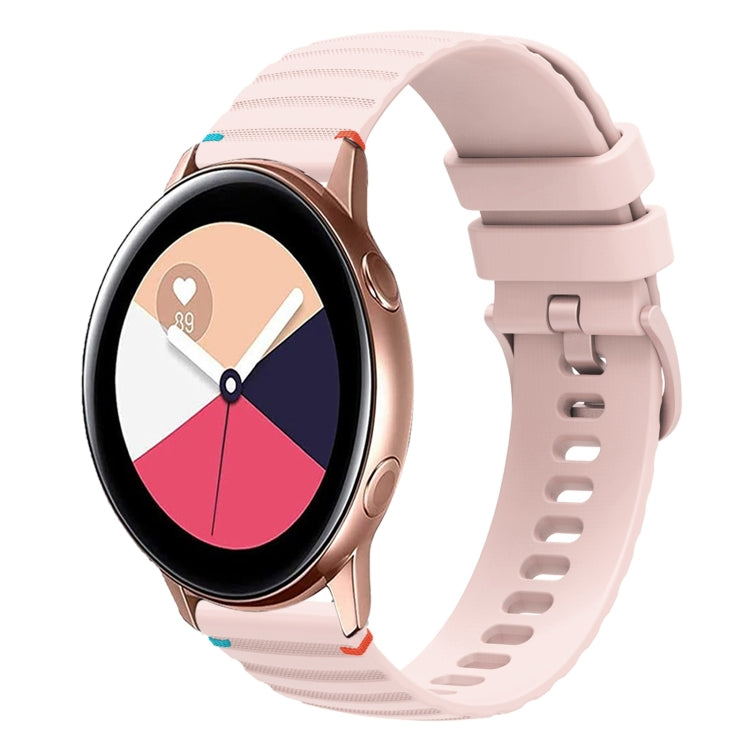 波状ドットステッチ20mmシリコンウォッチバンド、Samsung Galaxy Gear Sport用、Samsung Galaxy Watch Active 2用、Samsung Galaxy Watch3 41mm用、Samsung Galaxy Watch Active用