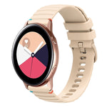 波状ドットステッチ20mmシリコンウォッチバンド、Samsung Galaxy Gear Sport用、Samsung Galaxy Watch Active 2用、Samsung Galaxy Watch3 41mm用、Samsung Galaxy Watch Active用