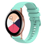 波状ドットステッチ20mmシリコンウォッチバンド、Samsung Galaxy Gear Sport用、Samsung Galaxy Watch Active 2用、Samsung Galaxy Watch3 41mm用、Samsung Galaxy Watch Active用