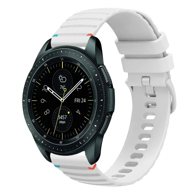 ウェービードットステッチ20mmシリコンウォッチバンド、Samsung Galaxy Watch 42mm用、Samsung Gear S2 Classic用