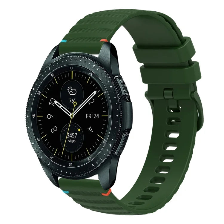 ウェービードットステッチ20mmシリコンウォッチバンド、Samsung Galaxy Watch 42mm用、Samsung Gear S2 Classic用