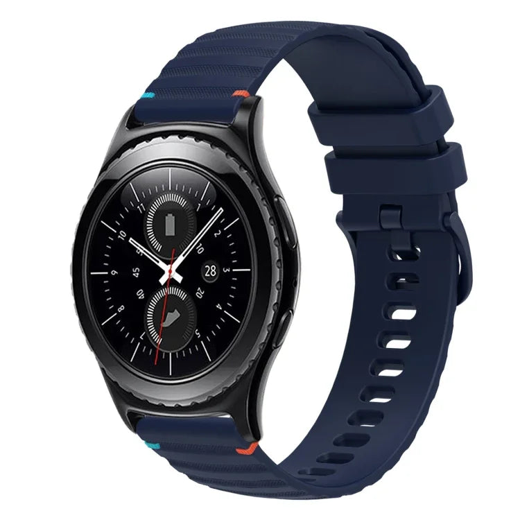 ウェービードットステッチ20mmシリコンウォッチバンド、Samsung Galaxy Watch 42mm用、Samsung Gear S2 Classic用