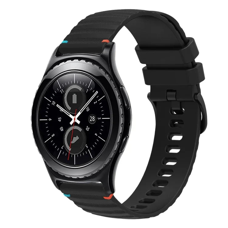 ウェービードットステッチ20mmシリコンウォッチバンド、Samsung Galaxy Watch 42mm用、Samsung Gear S2 Classic用