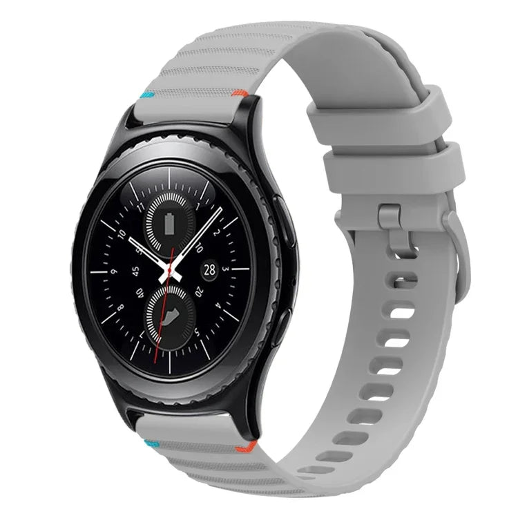 ウェービードットステッチ20mmシリコンウォッチバンド、Samsung Galaxy Watch 42mm用、Samsung Gear S2 Classic用