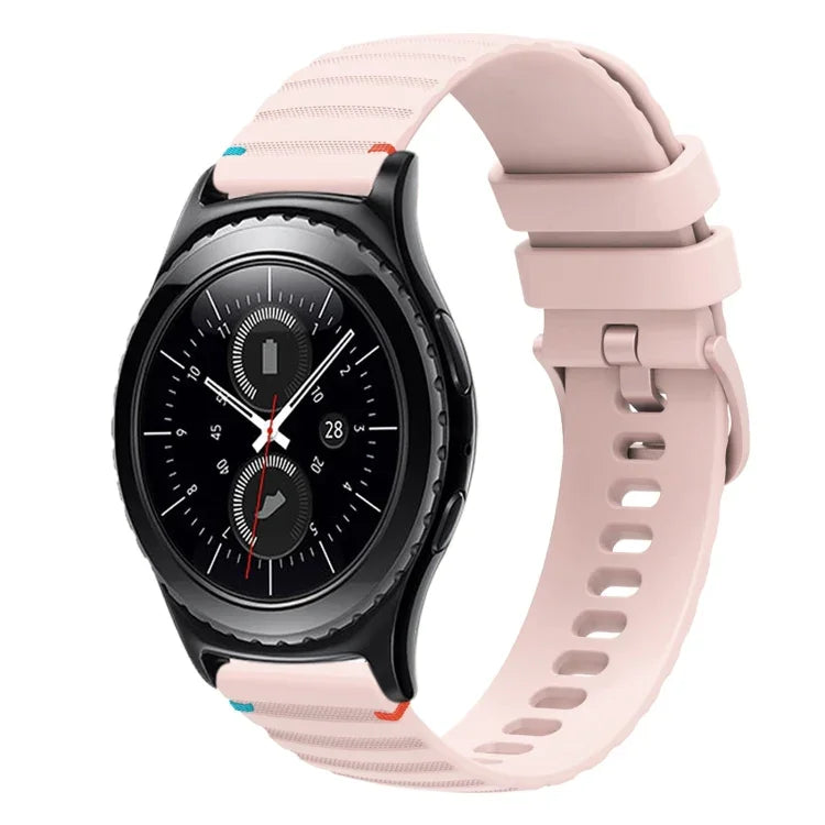 ウェービードットステッチ20mmシリコンウォッチバンド、Samsung Galaxy Watch 42mm用、Samsung Gear S2 Classic用