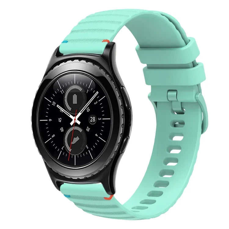ウェービードットステッチ20mmシリコンウォッチバンド、Samsung Galaxy Watch 42mm用、Samsung Gear S2 Classic用