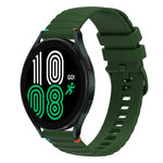 Wavy Dotted Stitched 20mm Silicone Watch Band, For Samsung Galaxy Watch 5 40 / 44mm, For Samsung Galaxy Watch 5 Pro 45mm, For Samsung Galaxy Watch 4 40 / 44mm, For Samsung Galaxy Watch 4 Classic 42 / 46mm