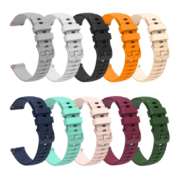 波状ドットステッチ20mmシリコンウォッチバンド、Samsung Galaxy Gear Sport用、Samsung Galaxy Watch Active 2用、Samsung Galaxy Watch3 41mm用、Samsung Galaxy Watch Active用