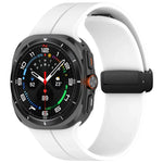 Samsung Galaxy Watch Ultra 47mm用 グルーブスタイル 折りたたみ磁気バックル シリコン製ウォッチバンド