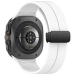 Samsung Galaxy Watch Ultra 47mm用 グルーブスタイル 折りたたみ磁気バックル シリコン製ウォッチバンド
