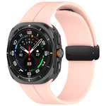 Samsung Galaxy Watch Ultra 47mm用 グルーブスタイル 折りたたみ磁気バックル シリコン製ウォッチバンド