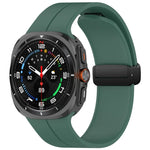 Samsung Galaxy Watch Ultra 47mm用 グルーブスタイル 折りたたみ磁気バックル シリコン製ウォッチバンド