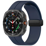 Samsung Galaxy Watch Ultra 47mm用 グルーブスタイル 折りたたみ磁気バックル シリコン製ウォッチバンド
