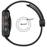 Samsung Galaxy Watch Ultra 47mm用 グルーブスタイル 折りたたみ磁気バックル シリコン製ウォッチバンド