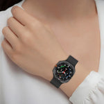 Samsung Galaxy Watch Ultra 47mm用 グルーブスタイル 折りたたみ磁気バックル シリコン製ウォッチバンド