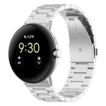 スリービーズステンレススチールメタルウォッチバンド Google Pixel Watch 4 / Watch 3 45mm用, Google Pixel Watch 4 / 3 / 2 / 1 41mm用