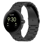 スリービーズステンレススチールメタルウォッチバンド Google Pixel Watch 4 / Watch 3 45mm用, Google Pixel Watch 4 / 3 / 2 / 1 41mm用
