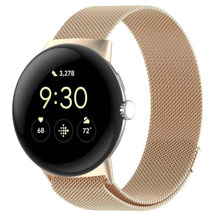 ミラネーゼメタルマグネット時計バンド、Google Pixel Watch 4 / Watch 3 45mm用、Google Pixel Watch 4 / 3 / 2 / 1 41mm用