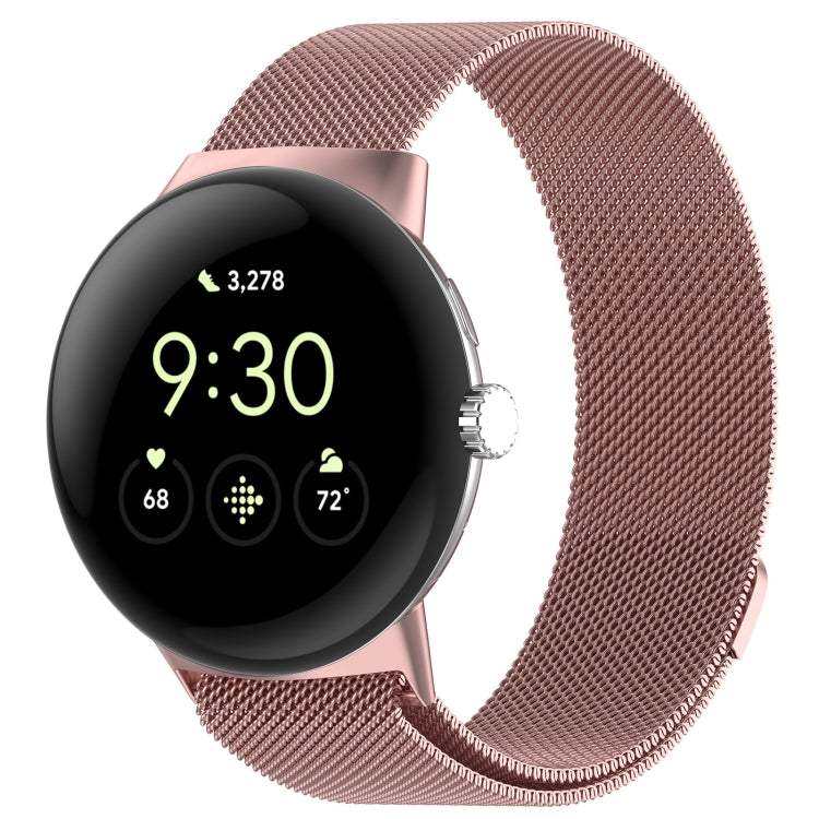 ミラネーゼメタルマグネット時計バンド、Google Pixel Watch 4 / Watch 3 45mm用、Google Pixel Watch 4 / 3 / 2 / 1 41mm用