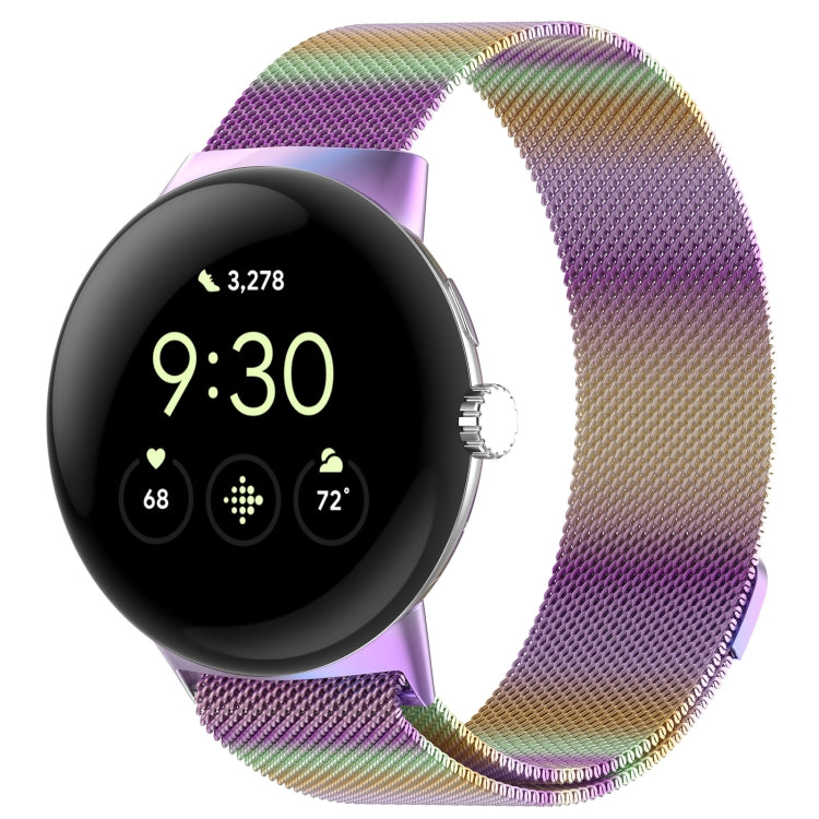 ミラネーゼメタルマグネット時計バンド、Google Pixel Watch 4 / Watch 3 45mm用、Google Pixel Watch 4 / 3 / 2 / 1 41mm用