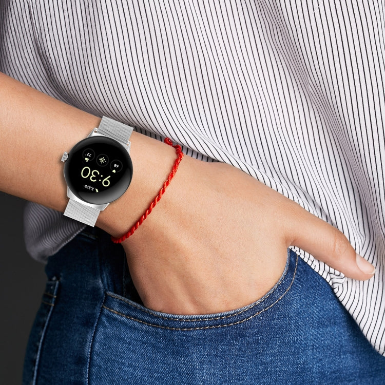 ミラネーゼメタルマグネット時計バンド、Google Pixel Watch 4 / Watch 3 45mm用、Google Pixel Watch 4 / 3 / 2 / 1 41mm用