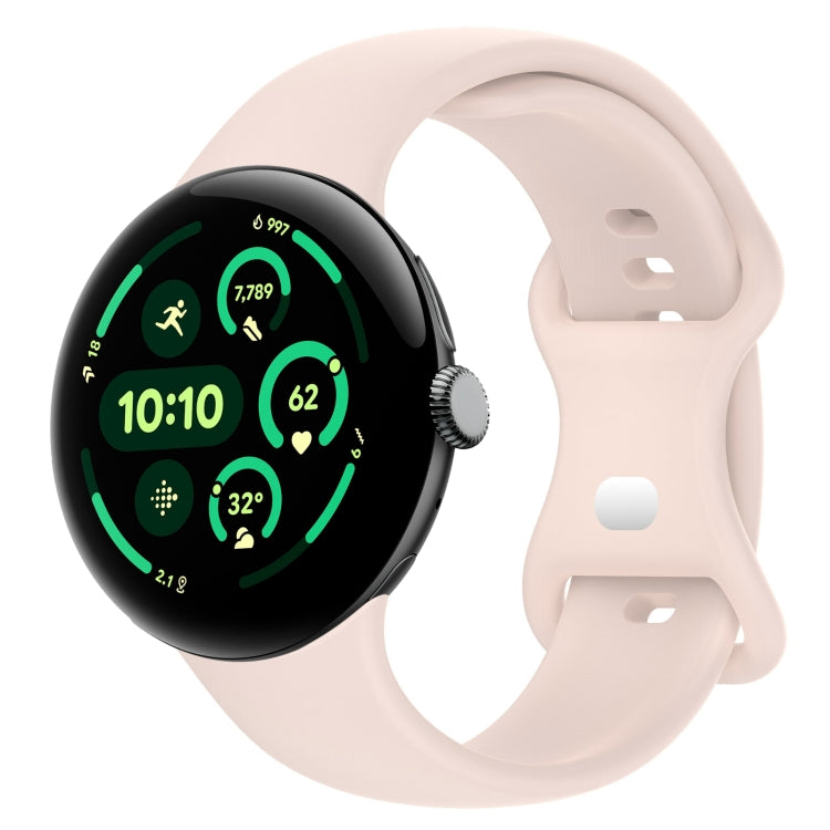 無地バタフライバックルシリコンウォッチバンド サイズ:L Google Pixel Watch 4 / Watch 3 45mm用, Google Pixel Watch 4 / 3 / 2 / 1 41mm用