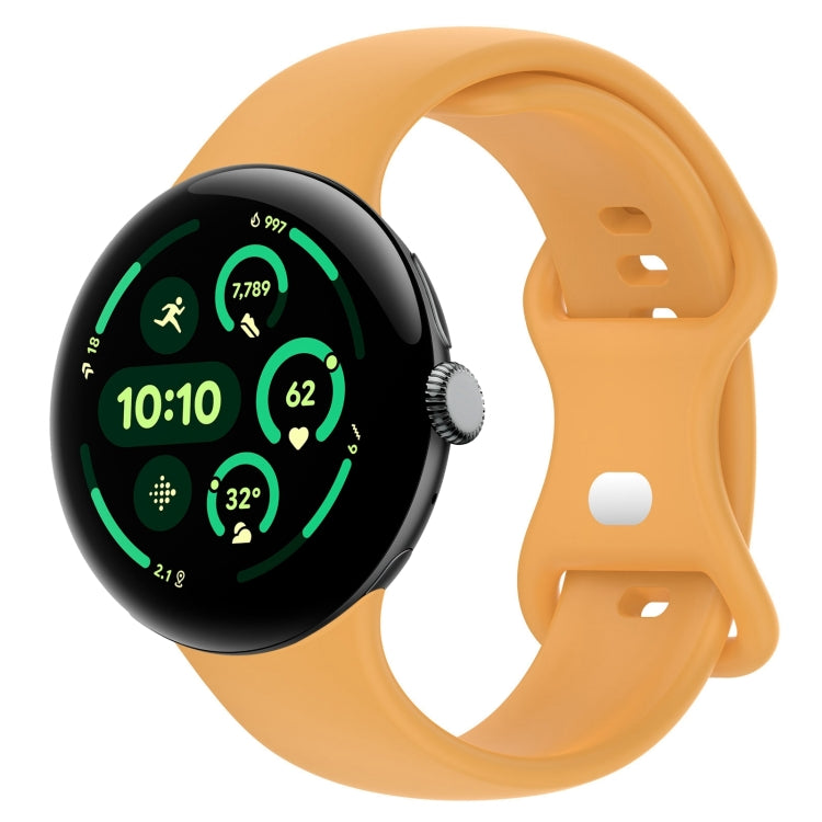 無地バタフライバックルシリコンウォッチバンド サイズ:L Google Pixel Watch 4 / Watch 3 45mm用, Google Pixel Watch 4 / 3 / 2 / 1 41mm用
