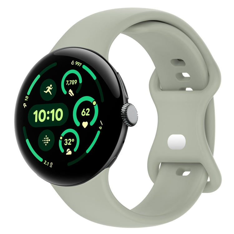 無地バタフライバックルシリコンウォッチバンド サイズ:L Google Pixel Watch 4 / Watch 3 45mm用, Google Pixel Watch 4 / 3 / 2 / 1 41mm用