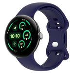 無地バタフライバックルシリコンウォッチバンド サイズ:L Google Pixel Watch 4 / Watch 3 45mm用, Google Pixel Watch 4 / 3 / 2 / 1 41mm用