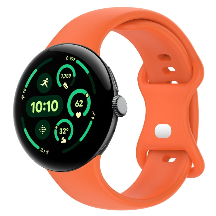 無地バタフライバックルシリコンウォッチバンド サイズ:L Google Pixel Watch 4 / Watch 3 45mm用, Google Pixel Watch 4 / 3 / 2 / 1 41mm用