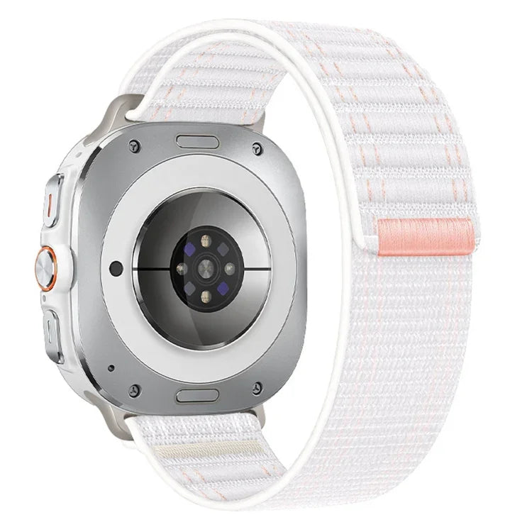 Samsung Galaxy Watch Ultra 47mm / Ultra 2025用 シーウェーブテクスチャー ナイロン フック＆ループファスナーバンド