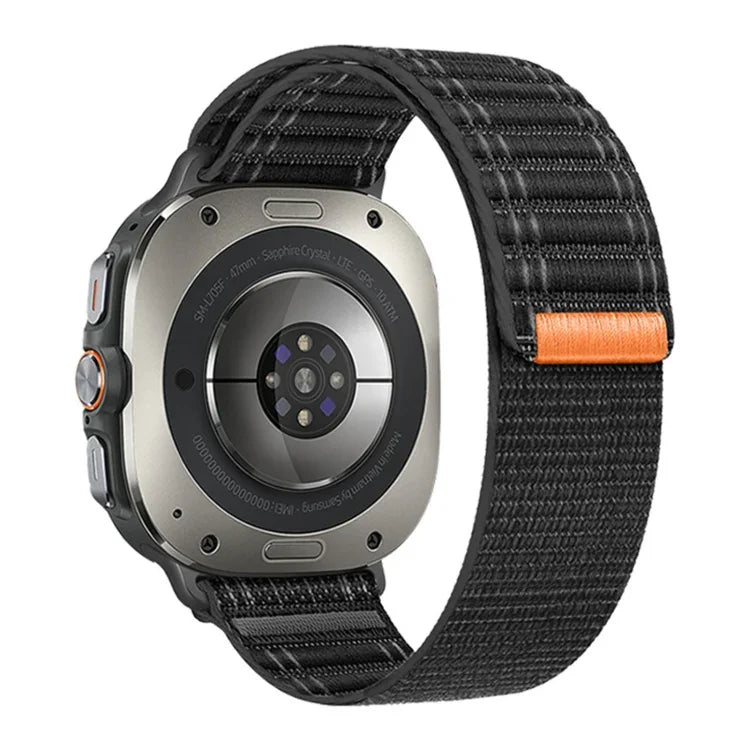 Samsung Galaxy Watch Ultra 47mm / Ultra 2025用 シーウェーブテクスチャー ナイロン フック＆ループファスナーバンド